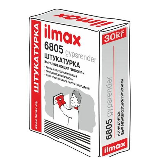 Штукатурка гипсовая 6805, светло-серая, 30 кг Ilmax (Илмакс)