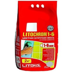 Затирка для швов Litochrom 1-6, C00, белая, 2 кг. Litokol (Литокол)