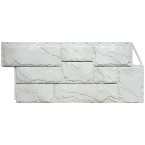 Фасадная панель коллекция Камень крупный, 1080х452 мм, мелованный белый FineBer (ФайнБер)