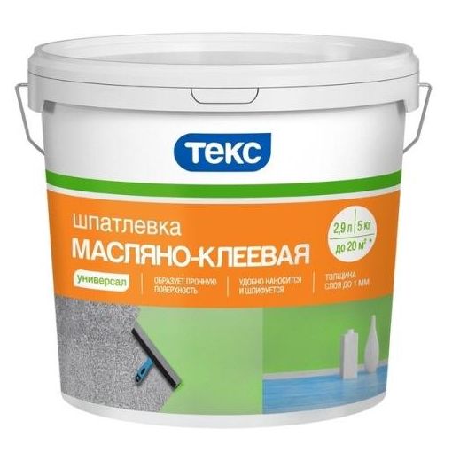 Шпатлевка масляно-клеевая Универсал, 5 кг ТЕКС (TEKS)